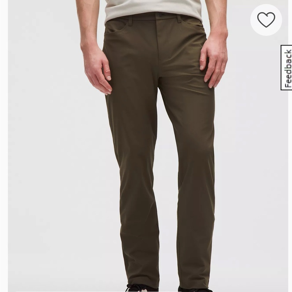 lululemon athletica Men's Pants in Olive Green (34 waist x 32 length)